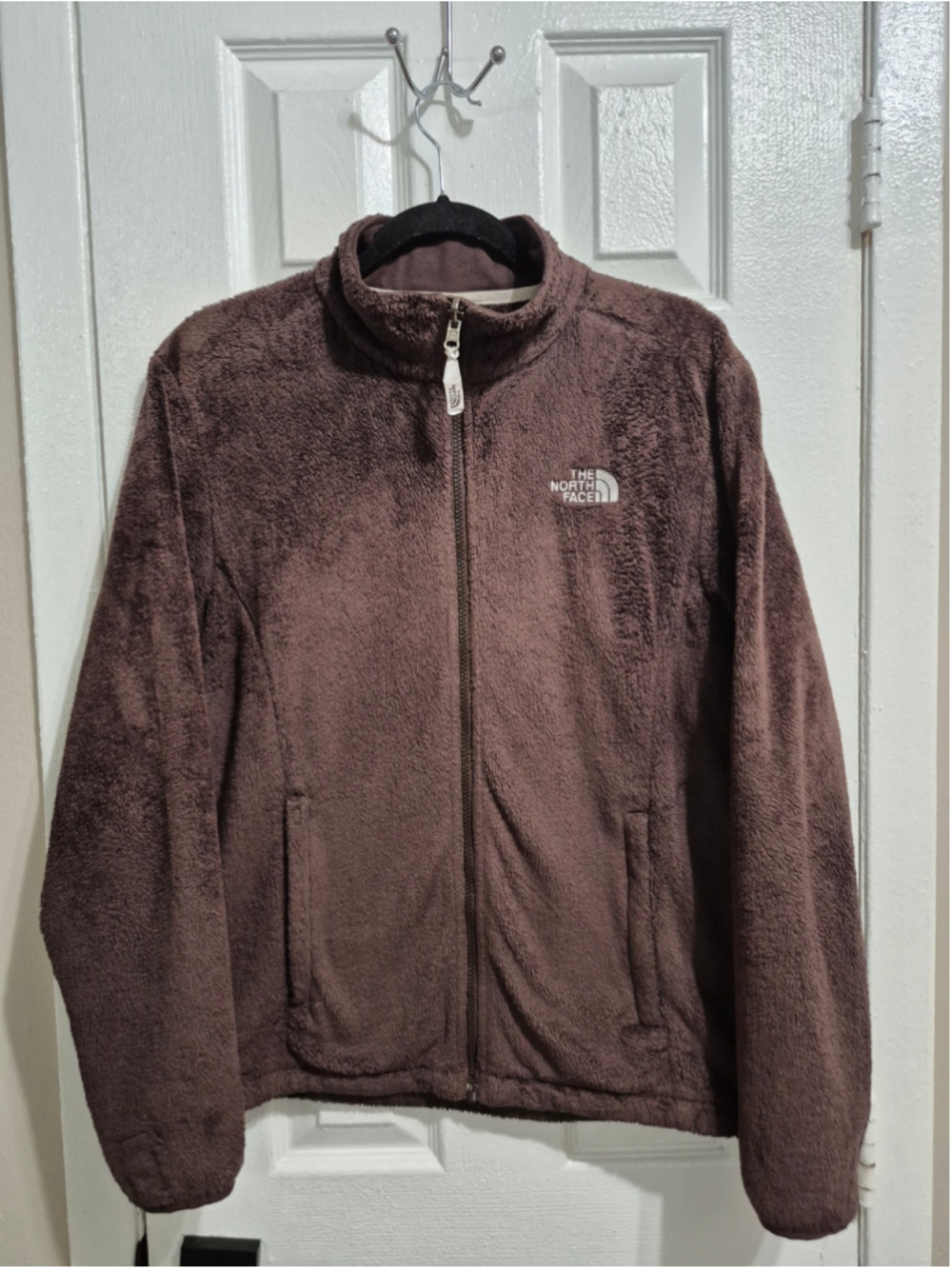 Women's The North Face Brown Teddy Fleece Jacket Size L